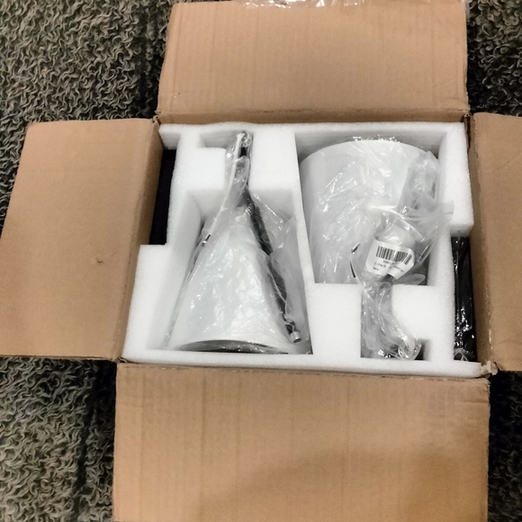 Wall Sconces Set of Two Black - White Cone Shades - Picture 3 of 4